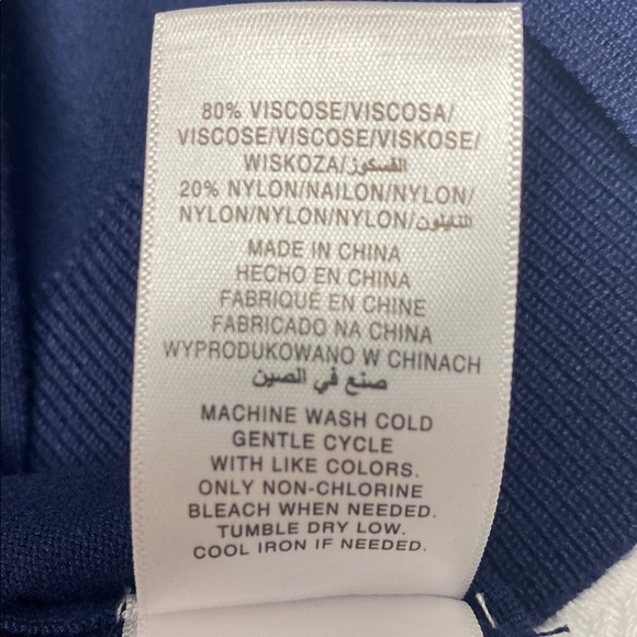 Ellen Tracy Cardigan 3/4 Sleeve Coastal Pearlized Button-Up Indigo Navy Size XL - Picture 3 of 9